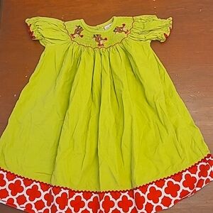 Southern Tots Smocked Rudolph Dress